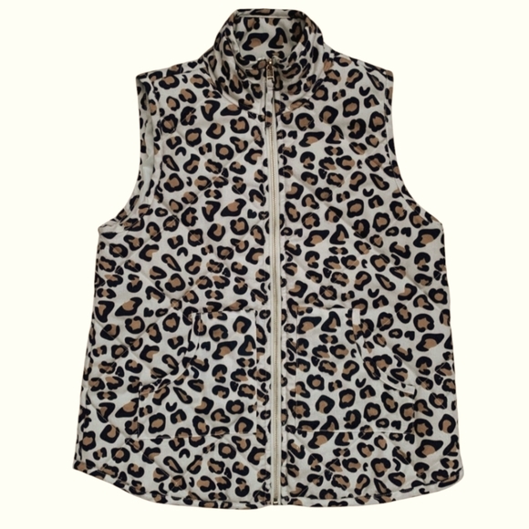 Mudpie Cheetah Quilted Vest - M - Picture 1 of 5